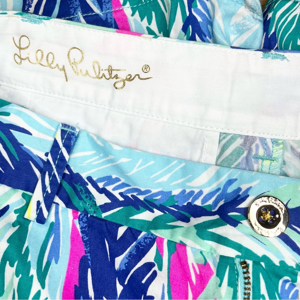 Lilly Pulitzer 100% Cotton Summer Tropical Print Shorts - Picture 6 of 8